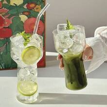1 cốc thủy tinh đựng nước ép chất lượng cao, cốc đựng đồ uống hình ngọn đuốc, thích hợp đựng cocktail, nước có ga, cốc Mocktail sáng tạo, lý tưởng cho các buổi tụ họp tại nhà hoặc nhà hàng - Nhiều màu - Xem 6