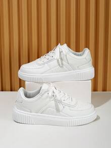 Stylish Color Block Casual Breathable Comfortable Lace-Up Sneakers, Low-Top Vulcanized Shoes, Unisex Student Sport Shoes