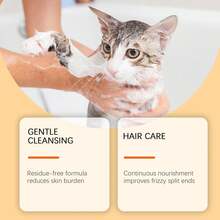 Pet Shampoo - Gentle Cleansing, Softens Pet Cat & Dog Fur, Detangling Shampoo