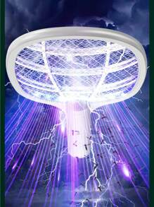 USB Rechargeable Electric Fly Swatter - Durable, Powerful Mosquito And Fly Killer For Home, Office, And Dorm Use, With Efficient Mosquito Control, ABS Material, Low Voltage Operation,500mAh