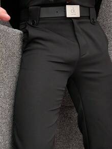 Dennis Beumont Black Italian Tailor Pants - Black - View 3