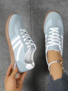 Light Blue With White Stripes