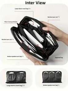 内袋、储物袋、黑色数码收纳包、灰色数码收纳包、运动相机、摄影配件、USB 闪存盘、充电线、分类收纳、旅行便携包线缆收纳包 - 彩色 - 查看 10