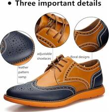 Men's Oxford Shoes Dress Shoes Men's Lightweight Lace-Up Fashion Shoes-20256688 - 棕色-04 - 查看 6