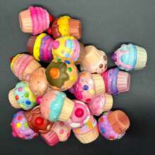 POKOJA LAND 8/12/20 件迷你蛋糕柔软玩具复活节派对礼物柔软玩具可爱冰淇淋玩具挤压手指坐立不安感官玩具 - 彩色 - 查看 6