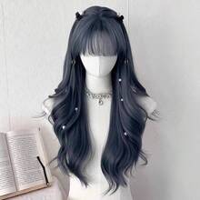 Cosplay Wigs - Azul neblina [no se requiere color de piel] - Ver 1