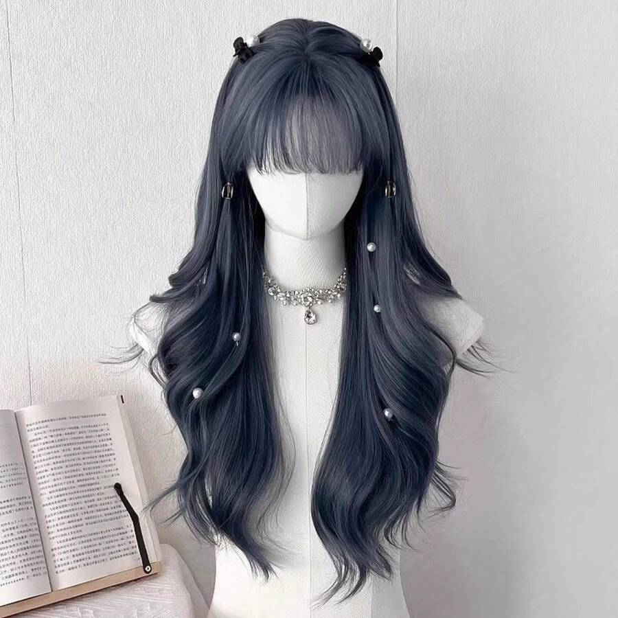 Cosplay Wigs - Azul neblina [no se requiere color de piel] - Ver 1