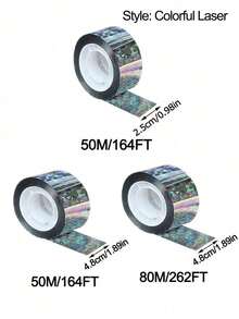 1 Roll Reflective Bird Repellent Tape, Colorful Reflective Bird Deterrent Tape, Effective Reflective Material For Driving Away Birds, Suitable For Outdoor Trees, Orchards, Gardens, Yards, Balconies And Other Locations - Multicolor - View 7