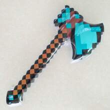 1pc PVC Inflatable Toy - Inflatable Axe, Mosaic Plaid Prop