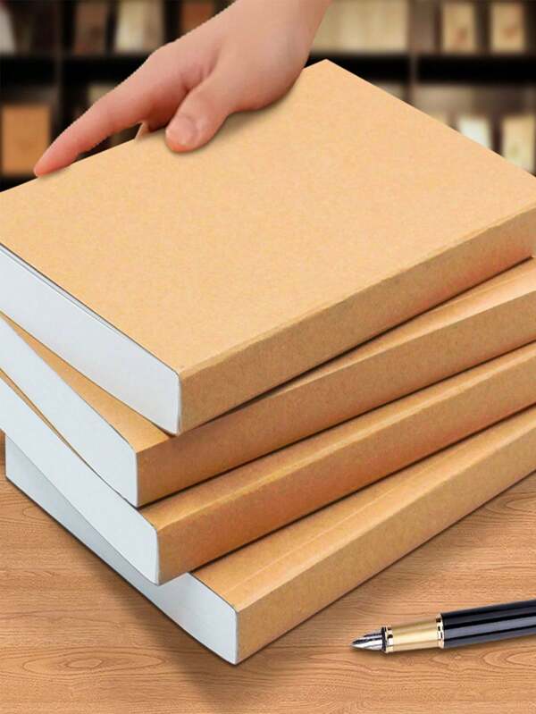 1pc 184-Page A5 Thick Blank Notebook, Vintage Minimalist Style, Practical For Students, Sketch Pad, Memo Book, Diary,School Supplies,Back To School