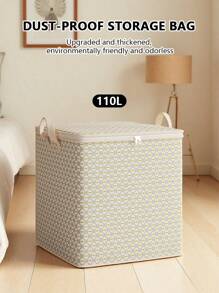 Large Capacity Foldable Storage Box (30/110/150/220L) - Multi-Size Zippered Storage Bins, Suitable For Clothes, Bedding And Sheets, Durable Fabric, Ideal For Wardrobe And Under Bed Storage.