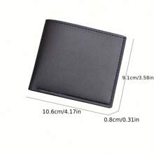 1pc Customizable Photo Wallet For Men Casual Style Black Multifunctional Bifold Coin Purse With Card Slots Solid Color Father's Day/Valentine's Day Gift For Women Money Wallet Mini Wallet Purse Wallet