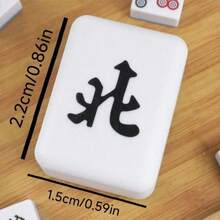 1 Set Traditional Chinese Mini Mahjong Game Set With 144 Tiles, Travel Mahjong, Interactive Game, Party Game, Festival Game, Creative Gifts, Travel Game, Birthday Party Supplies, Birthday Gifts - Multicolor - View 5