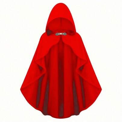 1 capa com capuz vintage estilo gótico, adequada para festa de Halloween
