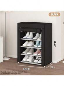 带盖鞋架，5-10 层高鞋架，大容量鞋架，节省空间，适用于衣柜、玄关、宿舍、卧室 - 彩色 - 查看 14