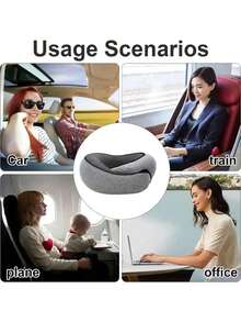 Gối cổ du lịch hình chữ U bằng mút hoạt tính gối hỗ trợ cổ du lịch kiểu ốc sên gối ngủ trưa mềm mại có thể điều chỉnh di động - Nhiều màu - Xem 6