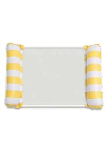 1 件网状充气泳池吊床 - 条纹成人躺椅，适合度假、聚会和放松，有粉色、黄色、白色、绿色、蓝色可选，户外吊床，海滩和泳池必备，非常适合拍照 - 彩色 - 查看 8