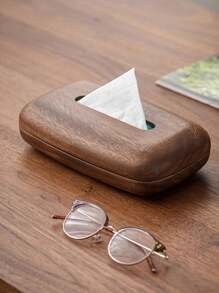 LEEAN Tissue Box Holder ,Modern, Minimalist, And Durable Wooden Tissue Box , Easy-Refill- Premium-Quality Walnut Tissue Box Cover, For Tabletop Night Stands Bathroom Office ,Vintage Decorative Tissue Boxes