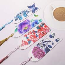 73pcs Blank Clear Acrylic Bookmark Set, Including Colorful Bookmarks With Tassel, DIY Crafts Stationery, Office Supplies,School Supplies,Back To School - Multicolor - View 7