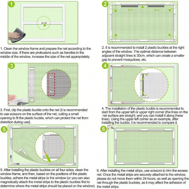 New 24 Pcs Magnetic Strips For Window Fly Screens SelfAdhesive Magnetic Strips Clips PunchFree Universal Strong Magnet For Fly Screens Window Net Insect Screen Mesh Curtains Door Curtains - 24pcs - 查看 6