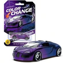 1pc New Gradient Color Changing Alloy Car Model, Temperature Sensitive Color Changing Alloy Car Model, Must-Have For Car Enthusiasts And Collectors, Bedroom Decor, Gift For Boyfriend, Friends, Holiday - Multicolor - View 3