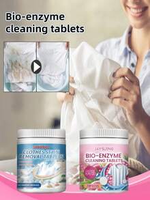 100g Clothing Stain Remover Effervescent Tablets, Deep Cleaning For Stubborn Stains, Gentle Cleansing & Fabric Softening, Suitable For Various Clothes, Random Old Or New Models - Multicolor - View 8