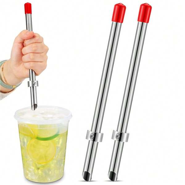 Furador de canudo para tampas plásticas de limonada, furador para tampas plásticas, furador para tampa de copo de limonada para canudo