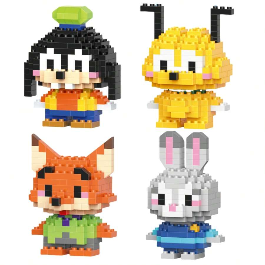 Goofy Pluto And Set, A Deluxe Children's Play Model, Suitable For Boys And Girls' Educational Science DIY, Cartoon Anime Games, Cute And Kawaii Building Block Toys, Desktop Decorations For Building Block Lovers, Back-To-School School Supplies, Suitable For Christmas, Halloween, Birthday Gifts, Anime Figures Toys For Boys And Girls