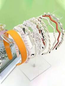 1 件亚克力 T 形透明展示架，适用于头带、发夹、珠宝、项链、手链 - 無色 - 查看 2