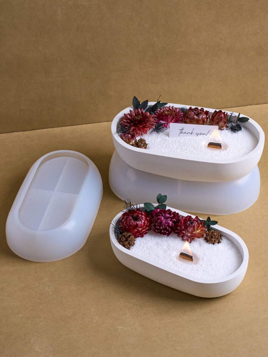 Ship-Shaped Silicone Mold, DIY Plaster Mold For Candle Holders, Flowerpots & Storage - Mold - View 1
