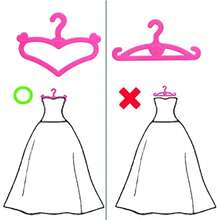 25件套时尚娃娃服装及配饰套装，包括2件婚纱、3条迷你裙、10双鞋子和10个衣架 - 适合11.5英寸娃娃，适合3-6岁女孩，可用于角色扮演游戏、节日和圣诞节礼物 - 彩色 - 查看 10