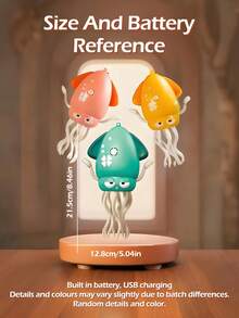 儿童搞笑跳舞章鱼音乐玩具 - 自动感应避障，可爱、放松、益智早教夜灯玩具