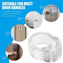 PVC Door Handle Protector, Anti-Collision Ring, Door Handle Bumper Guard - Select Different Hole Diameter According To The Thickness Of The Door Handle