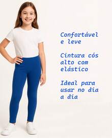 Kit 5 Calça Leg Legging Cotton Infantil Juvenil Menina Tamanho 1 a 16