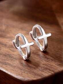 1 对经典 925 纯银环形耳环 结婚周年纪念耳饰 女士礼物 精美珠宝 - 1# - 查看 10