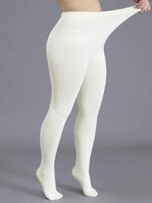 Women's Thermal Lined Tights, Thick & Warm, Slim Fit, Suitable For (-5°C~10°C) Light Warmth, Fashionable & Minimalist, Autumn/Winter, Cozy - Multicolor - View 1