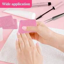 1200pcs Unisex Lint-Free Heart Shaped Makeup Remover Pads, Nail Polish Remover Pads, Soft Non-Woven Acetone Nail Polish Remover Wipes, Lint-Free Gel Nail Wipes, Waterless Nail Care & Extension Lashes Daily Beauty Cleansing - Hồng - Xem 7