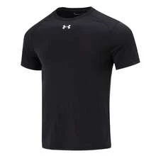 Under Armour Men's Crew Neck Knit T-Shirt, Training & Running - Black - View 1