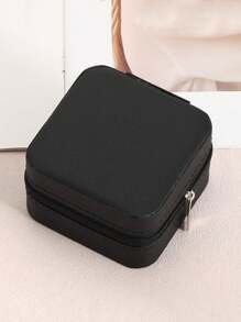 1PC Portable Jewelry Box ,Small PU Leather Travel Jewelry Storage Box, Elegant Organizer For Earrings/Necklaces/Rings Travel-Friendly Giftable Storage Case ,Jewelry Sorting Box For Women's Fashion Accessories, Birthday/Valentine's Gift Idea , Bridesmaid Gifts, Christmas Gifts, Halloween Gifts, Women Gifts, Wedding Gifts