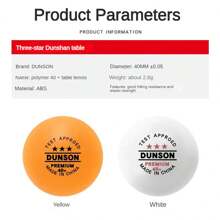 3-Star ABS High Elastic Ping Pong Balls, 40mm+, For Indoor And Outdoor Training & Competition
