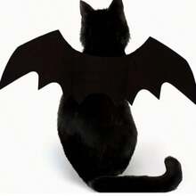 Adjustable Black Cat Bat Wing Pet Costume - Soft Polyester Halloween Pet Accessory, Suitable For Cats And Small Dogs, Great For Cosplay And Dressing Up Fun - Multicolor - View 7