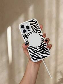 GALLAPLE Zebra Print Magnetic Phone Case, Stylish And Wild,Made Of Soft Material That Is Drop-Proof, Shock-Proof, And Scratch-Resistant, It Is Dirt-Resistant And Durable, Compatible With IPhone 17Promax/17Pro/17AIR/17/16Promax/16Pro/16Plus/16/15Promax/15Pro/15Plus/15/14Promax/14Pro/14Plus/14/13Promax/13Pro/13/12Promax/12Pro/12/11Promax/11Pro/11/XSMAX/X/XS - 粉色 - 查看 2