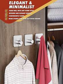 1/2 piezas Ganchos de techo de uso pesado para interiores y exteriores - Soportes de peso para colgar plantas/luces de fiesta LED/campanas de viento de garaje/decoración de baño, imprescindible para el almacenamiento del hogar