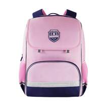 Elementary School Student Backpack 600D Nylon Color Block 3-6 Grade Double Shoulder Backpack Custom Printing - hồng - Xem 6