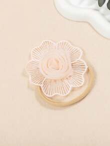 2pcs New Cute Baby Flower Headbands, Soft Nylon Infant Thin Hair Bands, Spring/Summer Seamless Headwear, Photography Props, No Card Paper