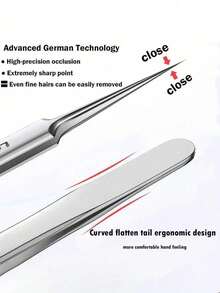1 件超细 5 号黑头去除镊子和 1 件黑头和痤疮去除工具，面部美容和痤疮去除工具，用于皮肤护理