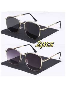 1 Pair Classic Travel Frame Fashion Fashion Glasses For Men, Designed Luxury, Comes With Elegant Eyeglass Case, Suitable For Daily Life Accessories And Driving