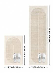 DAJIANG 1件装加厚绒面防滑底舒适地垫，适用于玄关、走廊、厨房等场所，可机洗，易于清洁，家居装饰，玄关装饰，浴室装饰，厨房地毯