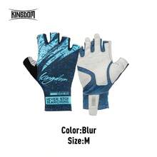 Kingdom 户外运动防滑钓鱼手套冰莱卡面料透气骑行自行车自行车露营徒步露指手套 - 彩色 - 查看 9