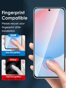 2pcs Tempered Glass Screen Protector Compatible With Samsung Galaxy S24 FE 5G 6.7", [Fingerprint Unlocking Supported], Scratch-Resistant Transparent High-Definition Film Compatible With Samsung Galaxy S25 Ultra 5G, S25, S25 Plus, S24 Ultra 5G, S24, S24 Plus, S23, S23 Plus, S23 Ultra 5G, S20 FE - Clear - View 2